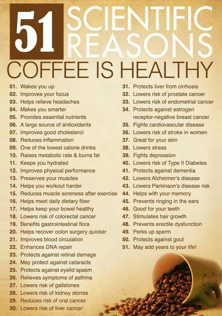 51 دلیل علمی که ثابت می کند قهوه برای سلامتی شما مفید است
